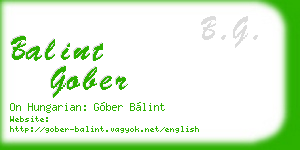 balint gober business card